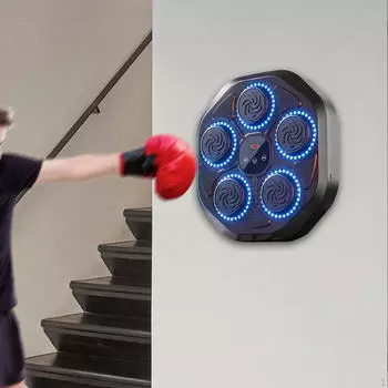 Музыкальный тренировочный коврик для бокса, бытовой USB-пробивной настенный мишень для дома No Gloves
