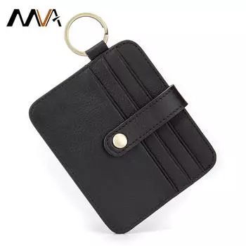 MVA Натуральная кожа Бизнес-держатель для кредитных карт Мини-защита RFID-карт Унисекс Держатели для удостоверений личности КОШЕЛЕК ДЛЯ КАРТ НА ЗАПЯСТЬЕ кофейный