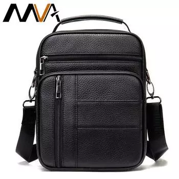 MVA Повседневная мужская кожаная сумка на плечо, винтажные сумки через плечо для мужчин, мужская сумка-мессенджер из натуральной кожи, сумка-тоут 7457 кофейный