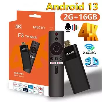 Android 14.0 TV Stick 8K WiFi6 2.4/5G Smart TV Stick 2 ГБ 16 ГБ сетевой медиаплеер TV Dongle для Google YouTube NETFLIX