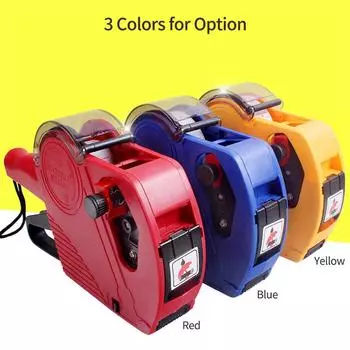 MX-5500EOS Ручная 8-значная этикетировочная машина для изготовления этикеток с рулоном этикеток и чернилами красный