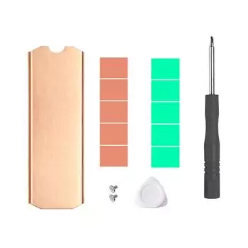 MY# 0,5 мм 401 Вт медный радиатор с термопрокладкой для M.2 2242 2280 NVMe SSD (ТН4