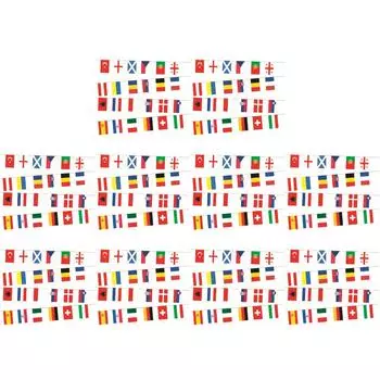 MY# 2024 24 страны Подвесные флаги из полиэстера 7M с принтом Футбольное событие D