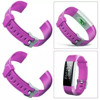 MY# 2Pcs 20mm Replacement Band Silicone Smart Watch Wrist Strap for ID115Plus HR