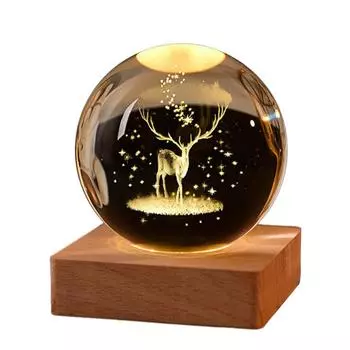 MY# 3D гравированный маленький стеклянный шар декоративный USB зарядка для спальни декор (Млечный Путь