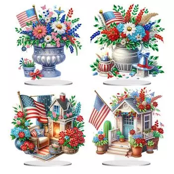 MY # Американский флаг 5D DIY Алмазное искусство Настольные украшения Спальня Стол Декорати KJ0119