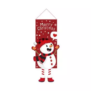 MY# Баннер Подвесной Флаг Рождественские Украшения Настенный Оконный Новогодний Декор (Снеговик)