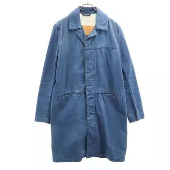 my beautiful land let сделано в Японии Пальто из денима с открытым воротником 1 Синий Мужской Б/У