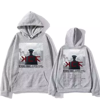 My Chemical Romance Да здравствует The Black Parade Толстовки Панк-группа Фанаты Подарочная одежда Мужчины Женщины Длинные рукава Флисовые толстовки XS чёрный