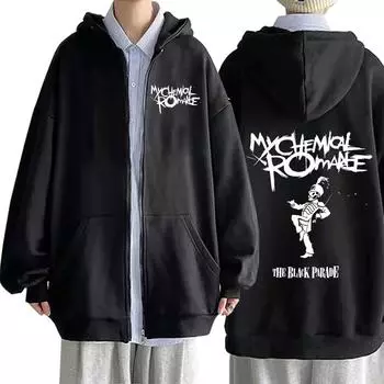My Chemical Romance Mcr Dead Zipper Hoodie Men Women Loose Fashion Zipper Sweatshirt Men s Long Sleeves Tops S