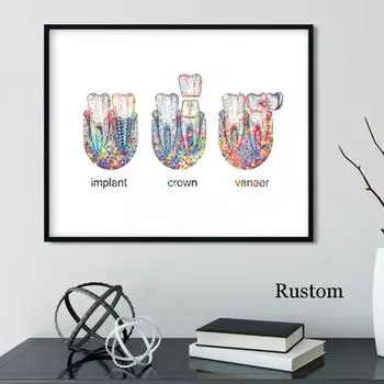 My Chemical Romance Wall Art Современный скандинавский домашний декор Плакат Зубной имплантат Коронка Картина для дизайна комнаты Граффити Картина без рамки 21*30cm No Frame