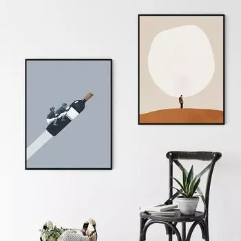 Мы едем до рассвета постер холст художественный принт облака пустыня закат плакаты и принты настенная картина для гостиной домашний декор 21x30cm No Framed белый