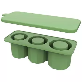 MY# Форма для льда с крышкой, силиконовые формы для кубиков льда на 30-40 унций (амбра)