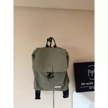 My Geometric Skin Fabric Backpack Technology British Style Backpack College Style Schoolbag Travel Bag Fashion Green