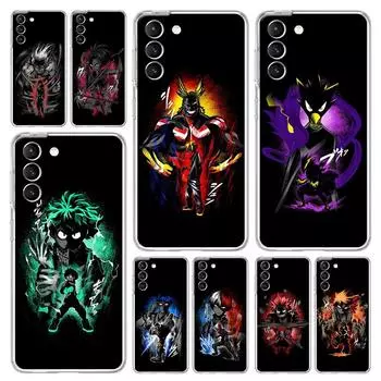 My Hero Academia Anime Phone Case For Samsung Galaxy S22 5G S20 Ultra S21 FE 5G S10E S9 S8 S10 Plus Note 20 10 Clear Back Cover Samsung S8