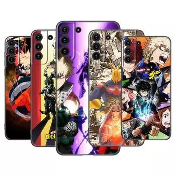My Hero Academia Phone Case For Samsung Galaxy S22 Pro S21 S20 Ultra FE S10 Lite 5G S10E S9 S8 Plus Soft TPU Black Cover Samsung S22 Ultra