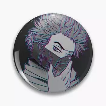 My Hero Academy Shinsou, персонализируемая мягкая пуговица, булавка с рисунком, милая брошь в виде любовника, женский подарочный значок, декор одежды, металлический креатив