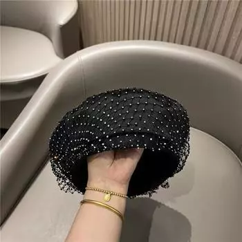 My Ins Chic C французская Ретро Грейс сетчатая табличка с именем в стиле панк Nightcludrill женский берет шляпа женская кепка художника для отдыха head size 57cm