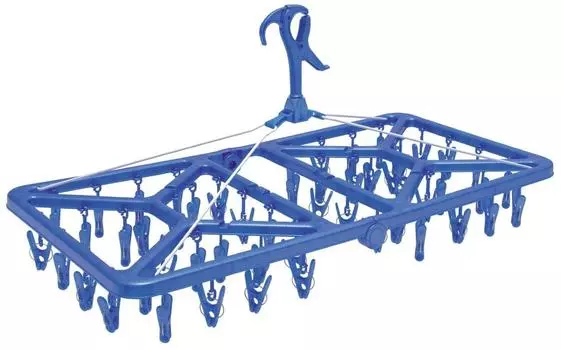 My Laundry 2 Super Jumbo Blue Clothes Drying Rack with Catch Hooks for Pole Rope and Kamoi 52-Pinch синий