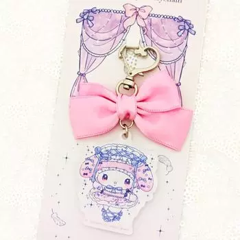 My Melody Little Twin Stars x DOLLY MIX Акриловый брелок с лентой My Melody &