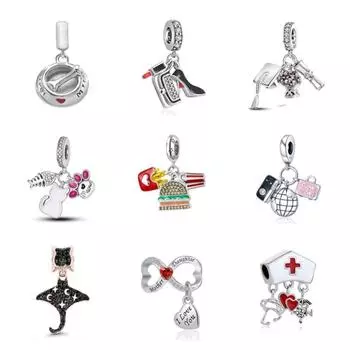 My Pet Dangle Love Выпускной из стерлингового серебра 925 пробы, бусина «сделай сам», подходит для оригинального браслета, женские подвески, ювелирные аксессуары