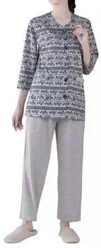 My petite flower and easy pajama heather gray MP