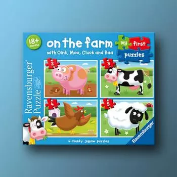 Мы пришли на ферму 2/3/4/5 деталей Ravensburger Dodol Baby Puzzle, популярная корейская настольная игра