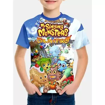 My Singing Monsters3D Print Детская одежда от 5 до 14 лет Мужская верхняя одежда для детей Мальчик Девочки Детская футболка Топы Рубашки 100cm