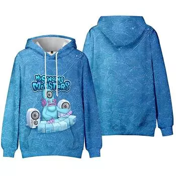 My Singing Monsters Cartoon Hoodie Tie Dye Hoodie Streetwear Anime Printed Hooded Sweatshirt Men Women Cosplay Sports Pullovers XS