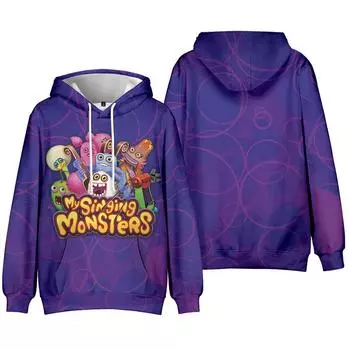 My Singing Monsters Cartoon Мужские и женские толстовки с капюшоном Осенние повседневные толстовки с капюшоном Модные толстовки в стиле хип-хоп Одежда XS