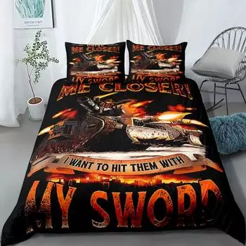 My Sword Arcade Duvet Cover Set King Queen Double Full Twin Single Bed Linen Set 140x210cm