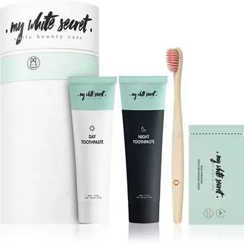 My White Secret Smile Beauty Care Gift Pack Ensemble de soins dentaires pour un sourire brillant TU прозрачный