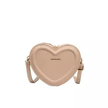 MY # Женская модная сумка Женская сумка в форме сердца Сумки-тоут из искусственной кожи Сумка на плечо белый