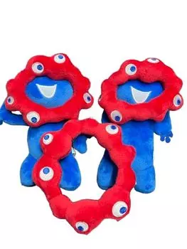 Myak Myak Stuffed toy that can be attached to your bag, approx. 12cm, set of 3 types