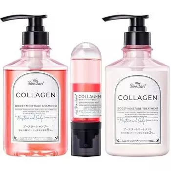 myBoostars [Collagen] Shampoo & Treatment & Booster Mist 3-piece set [Scalp & Moisture] myBoostars