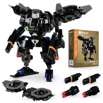MyBuild 6017 Armed Forces Striker Raider M Robot Block Assembly Set для детей от 14 лет и старше Совместимо с другими брендами