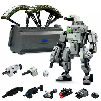 MyBuild Armed Forces Striker 7003 Robot Air Drop Weapon Box Сборочный набор Для детей от 14 лет и старше Совместимо с другими брендами и