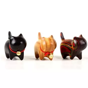 MYDILI Cat Lucky Вход Интерьер Деревянная статуэтка Lucky Lucky День рождения Садоводство, Кот, Аксессуар, Украшение, Кот, Приглашение, Подарок, Статуэтка, (СТ8)