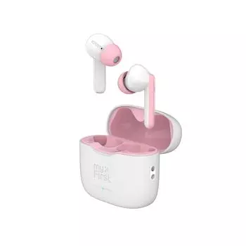 myFirst Carebuds Earphones Volume External Sound Intake Prevention Hand Strap Children s In-Ear Limit/Automatic Mode/Touch Operation/Safety/Clear