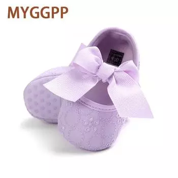 MYGGPP Bow Baby Princess Shoes Мягкая подошва Обувь для малышей Детская обувь 11cm