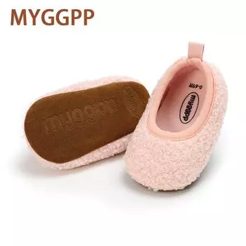 MYGGPP Детская обувь От 0 до 1 года, хлопковая обувь для новорожденных, осенне-зимняя детская хлопковая обувь, теплая обувь, обувь для малышей с мягкой подошвой 11cm белый