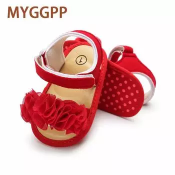 MYGGPP Маленькие цветочные детские сандалии Детские туфли Мягкие нижние сандалии Детские сандалии Детские сандалии 11cm белый