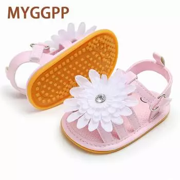 MYGGPP Маленькие цветочные детские туфли Сандалии на мягкой подошве Детская обувь Обувь для малышей 11cm белый
