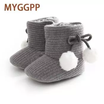 MYGGPP, осенне-зимняя маленькая детская обувь для детей 0–1 года, хлопковые сапоги с мягкой подошвой, детские сапоги, детская обувь для малышей, детская теплая обувь 11cm чёрный