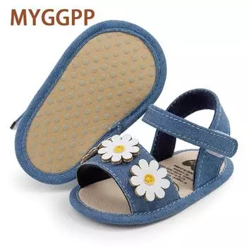 MYGGPP/весенне-летние детские сандалии, детская обувь, обувь для малышей, детская обувь с мягкой подошвой, детская обувь с подсолнухом 11cm белый