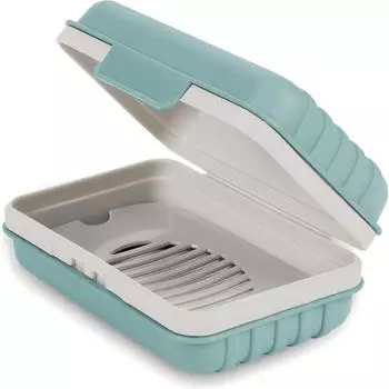 Мыльница 1 шт. для душа, путешествий, контейнер для мыла с крышкой для спортзала, кемпинга, дорожный размер, портативные туалетные принадлежности