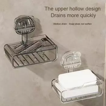 Мыльница 2-слойная мыльница с губкой для слива воды присоска для хранения мыла держатель для туалета аксессуары для ванной комнаты