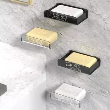 Мыльница без сверления настенная мыльница мыльница губка аксессуары для ванной мыльницы самоклеящиеся