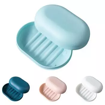 Мыльница для путешествий, переносная мыльница для ванной, чехол, легко носить с собой, для дома, душа, походов, кемпинга, мыльница, контейнер One Size белый