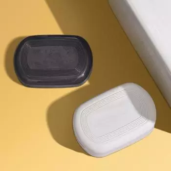 Мыльница для туалетного слива без печати с крышкой, креативная переносная мыльница для путешествий, мыльница для лица в ванной чёрный